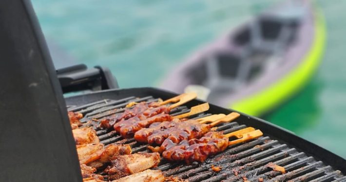 grilled BBQ on yacht