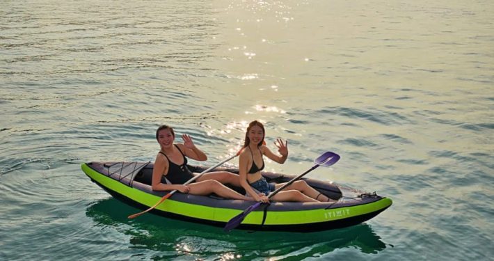 kayaking (ladies on double seater kayak)