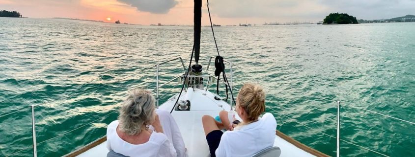 Couple on yacht