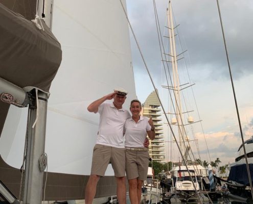 Sailing yacht in singapore for couple and small family