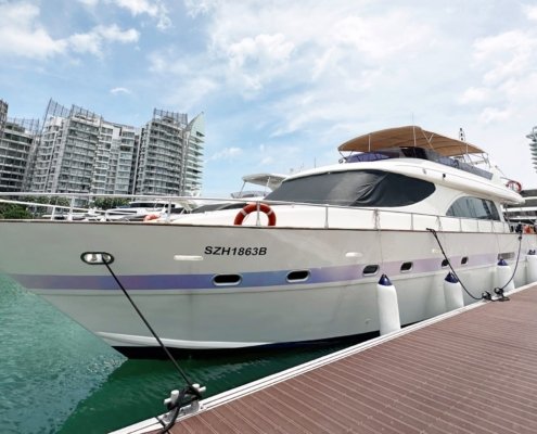 Yacht anchored at OneDegree15 Marina