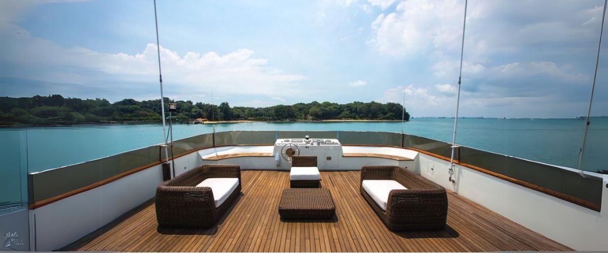 Premium charter yacht with onboard amenities
