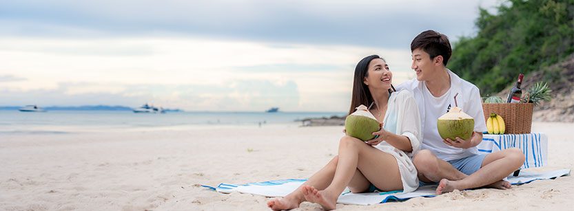 Lazarus Island Beach, beach picnic