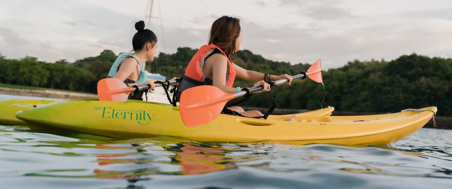 Kayaking on Yacht singapore