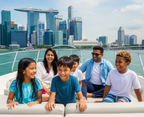 Yacht rental in Singapore_school holidays_Family outing on yacht
