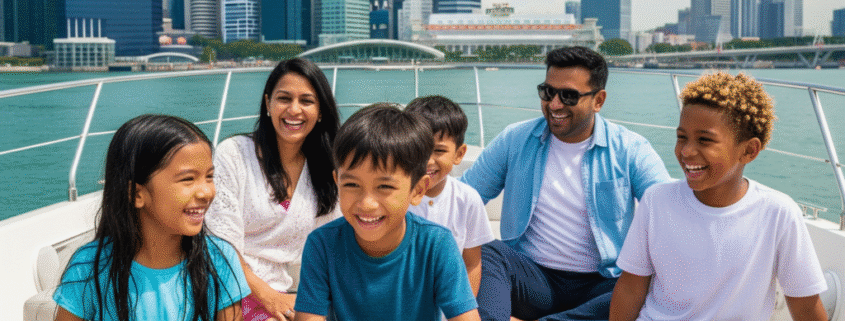 Yacht rental in Singapore_school holidays_Family outing on yacht