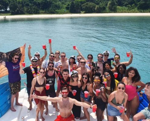 group celebrations on advant yacht