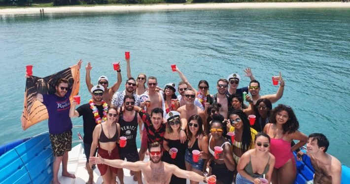 group celebrations on advant yacht