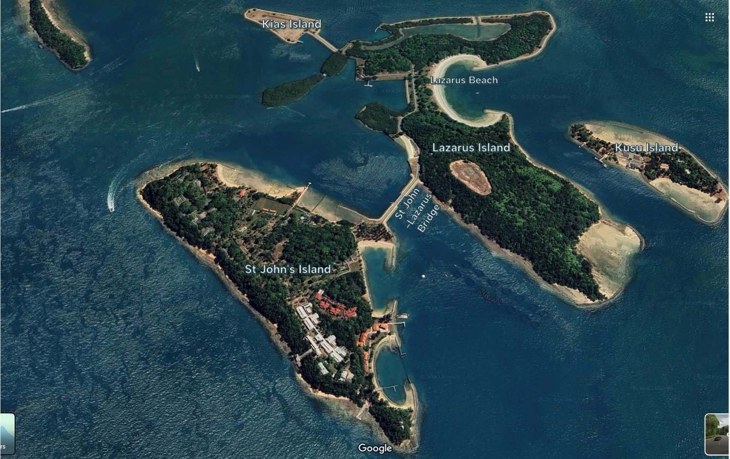 Singapore Southern Islands Aerial view
