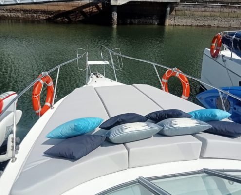 Triton yacht bow