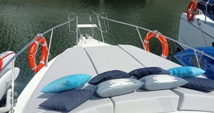 Triton yacht bow