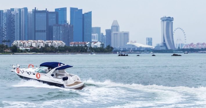 Triton yacht city skyline cruise singapore