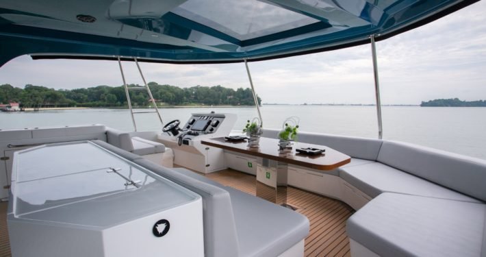 MS eternity2 yacht upper deck_ yacht rental singapore