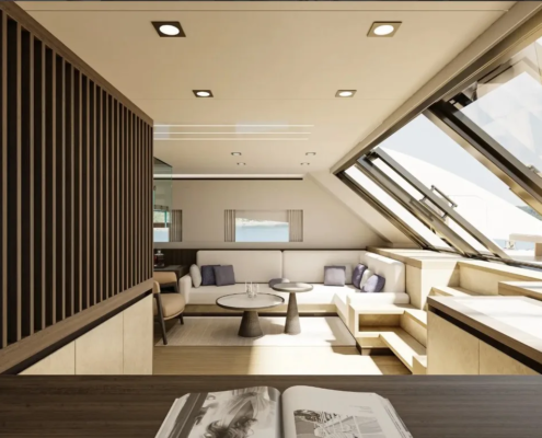Interior of SeaWind yacht rental in Singapore