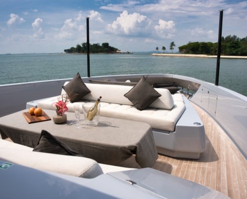 Lazarus Island view from Seawind Yacht
