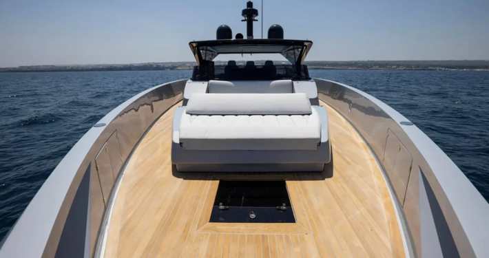 Forward Seating & Bow Lounge of Sea Wind super yacht charter in Singapore
