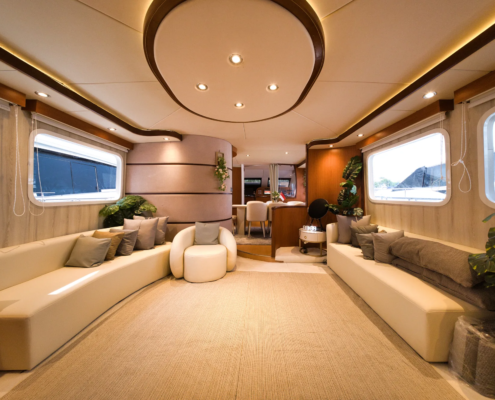 Saloon view - Nautiness yacht charter