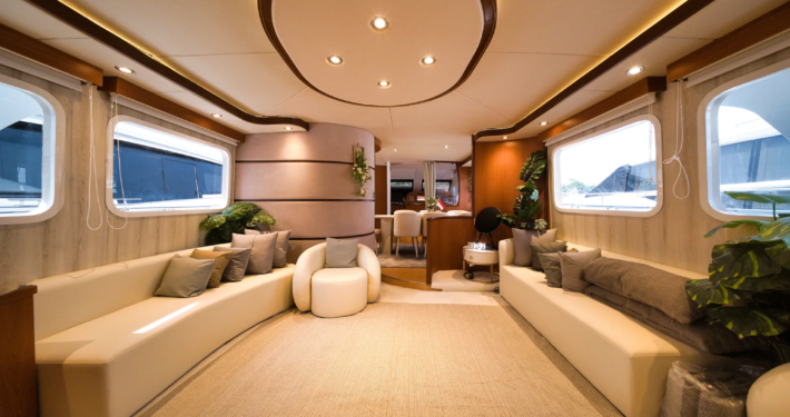 Saloon view - Nautiness yacht charter