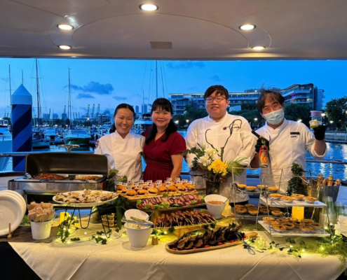 BBQ set up onboard yacht Nautiness