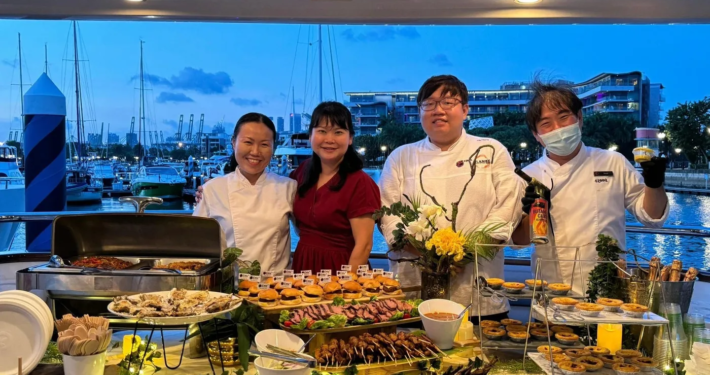BBQ set up onboard yacht Nautiness